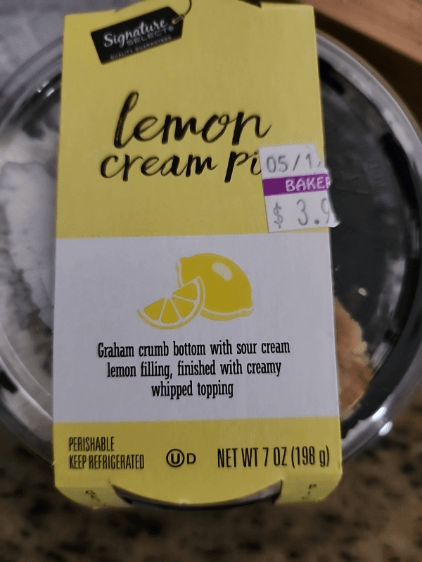 Signature Select Lemon Cream Pie