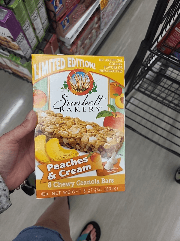 Sunbelt Bakery Limited Edition! Peaches & Cream Chewy Granola Bars