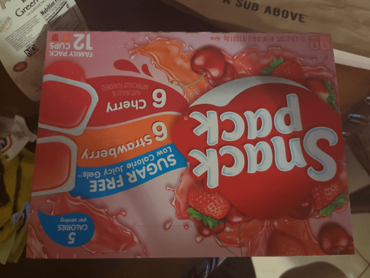 Snack Pack Sugar Free Strawberry & Cherry Family
