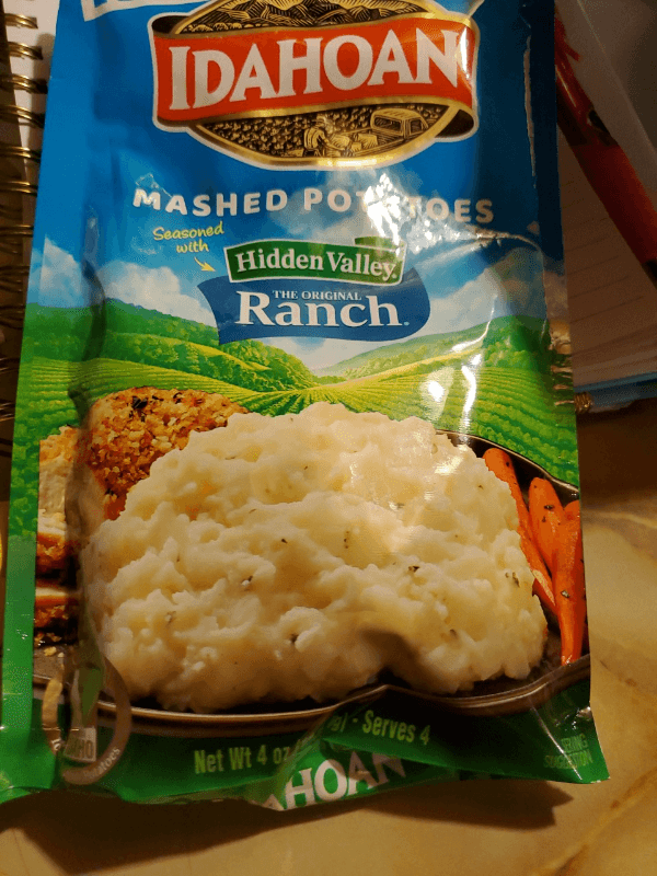 Idahoan Mashed Potatoes Seasoned With Hidden Valley Original Ranch