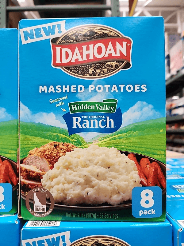 Idahoan Mashed Potatoes Seasoned With Hidden Valley The Original Ranch