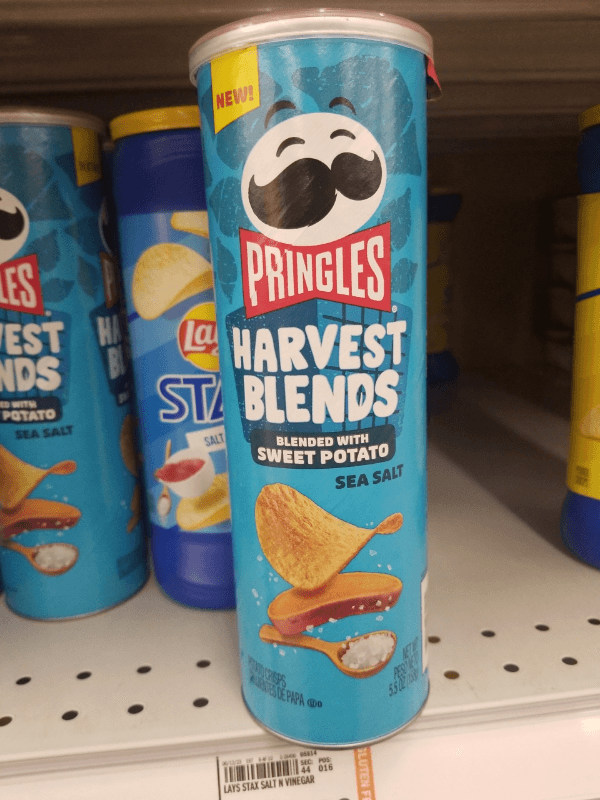 Pringles Harvest Blends Sweet Potato Sea Salt