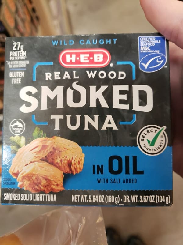 H-E-B Wild Caught Real Wood Smoked Tuna In Oil