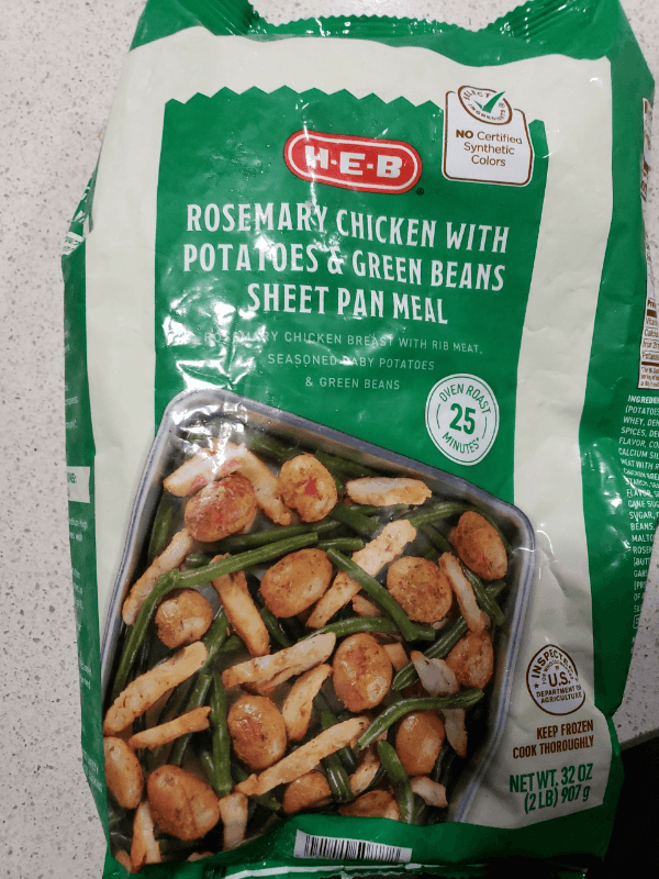 H-E-B Rosemary Chicken With Potatoes & Green Beans Sheet Pan Meal