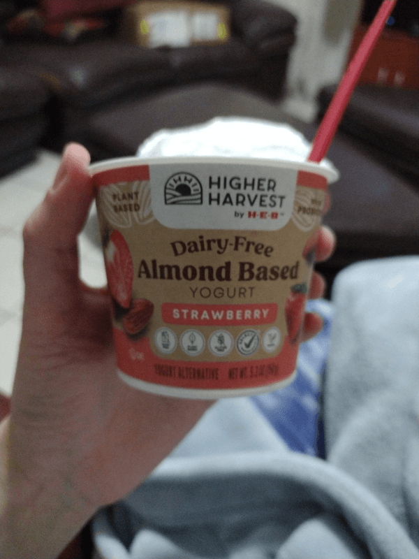 Higher Harvest By H-E-B Dairy-Free Almond Based Strawberry Yogurt