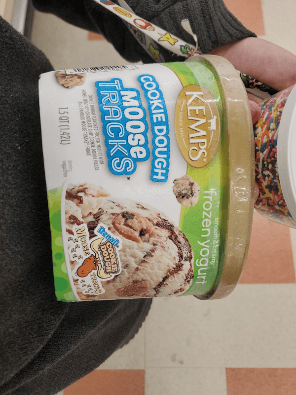 Kemps Moose Tracks Cookie Dough  Yogurt