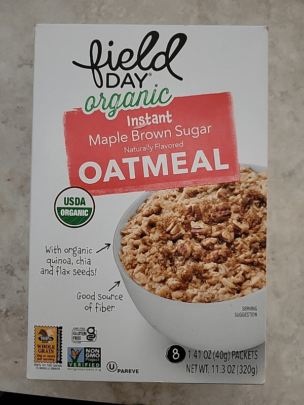 Field Day Organic Instant Oatmeal Maple Brown Sugar