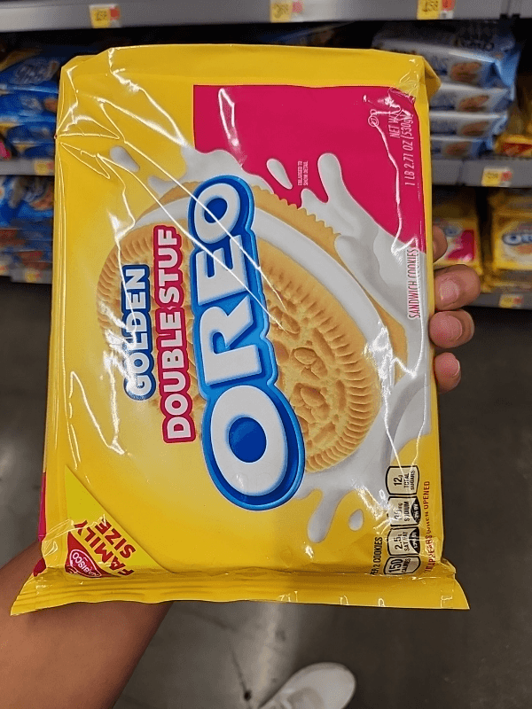 Oreo Golden Double Stuf Sandwich Cookies