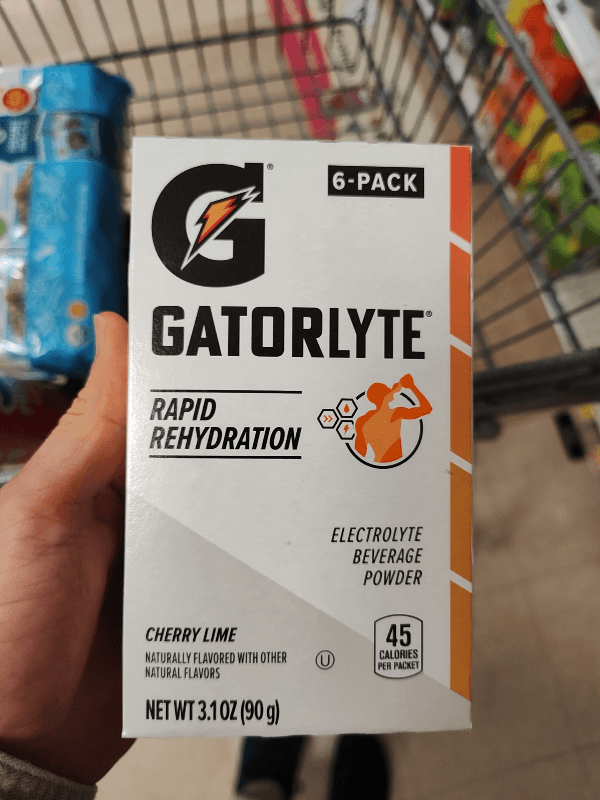 Gatorade Gatorlyte Rapid Rehydration Electrolyte Beverage Powder Cherry Lime Flavor