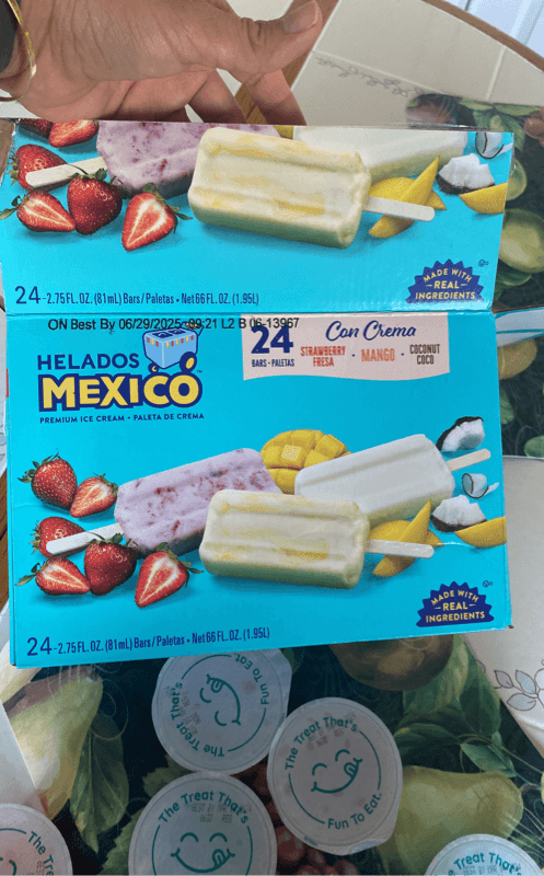 Helados Mexico Strawberry, Mango, Coconut Premium Ice Cream
