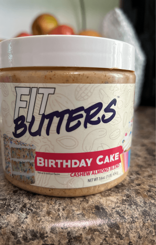 Fit Butters Birthday Cake Cashew Almond Butter