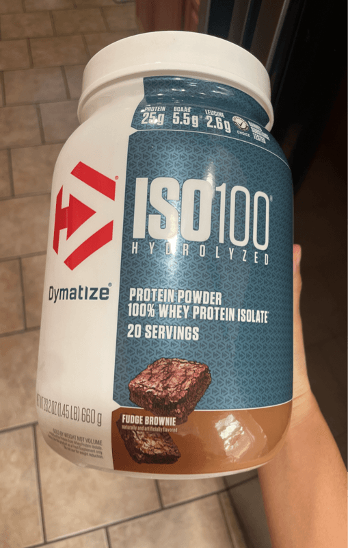 Dymatize Iso100 Hydrolyzed Protein Powder Fudge Brownie