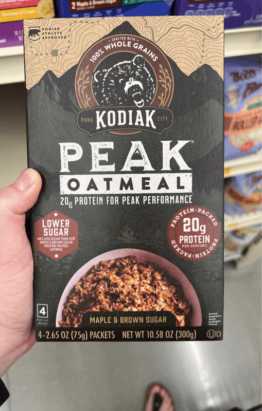 Kodiak Peak Oatmeal Maple & Brown Sugar