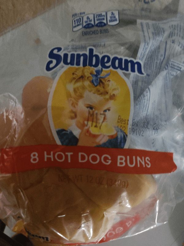 Sunbeam 8 Hot Dog Buns