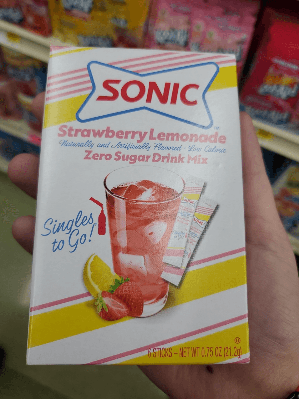 Sonic Strawberry Lemonade Zero Sugar Drink Mix