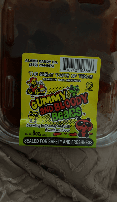 Alamo Candy Co. Sweet And Sour Gummy And Bloody Bears