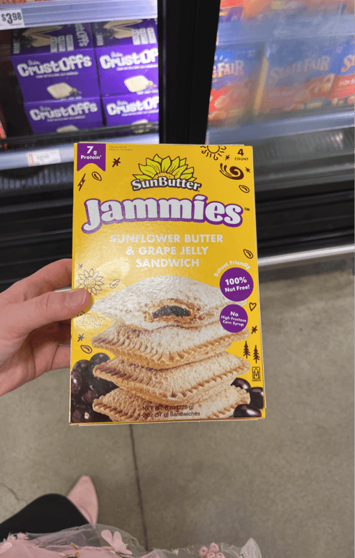 Sunbutter Jammies Sunflower Butter & Grape Jelly Sandwich
