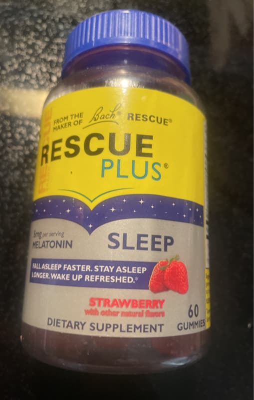 Bach Rescue Plus Melatonin Seep Strawberry Gummies