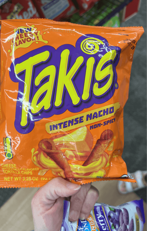 Takis Intense Nacho Non-Spicy Cheese Tortilla Chips