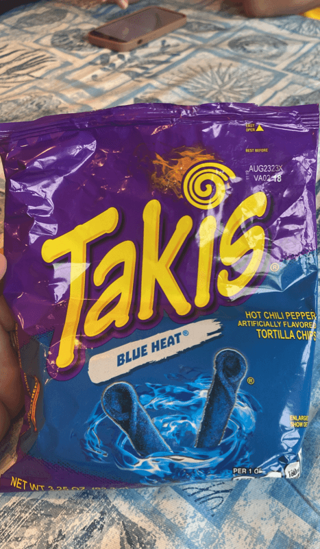 Takis Blue Heat Hot Chili Pepper Tortilla Chips