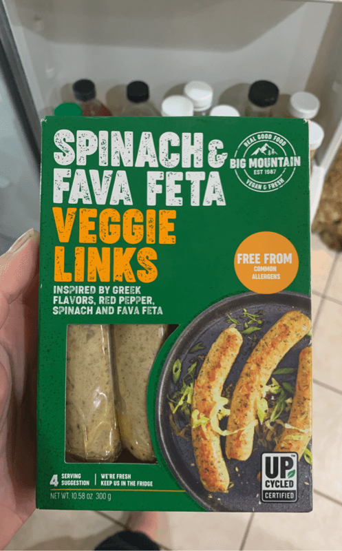 Big Mountain Spinach & Fava Feta Veggie Links