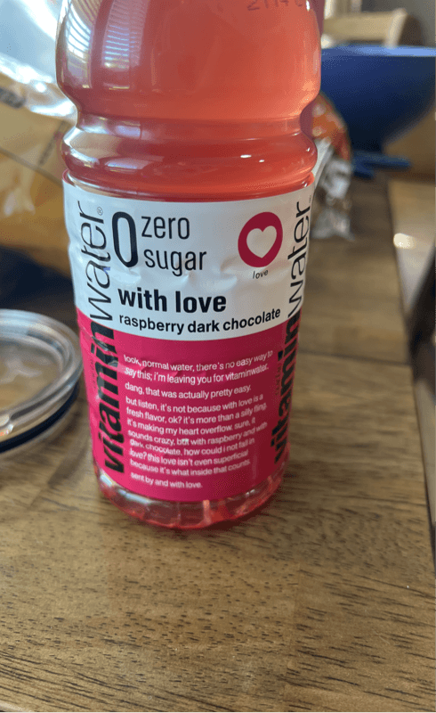 Vitamin Water Zero Sugar With Love Raspberry Dark Chocolate