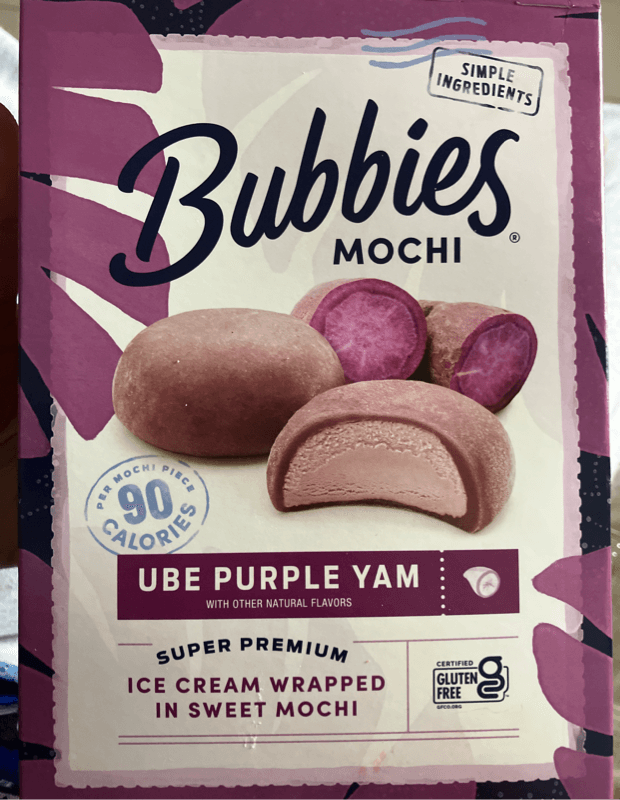 Bubbies Ube Ice Cream Mochi