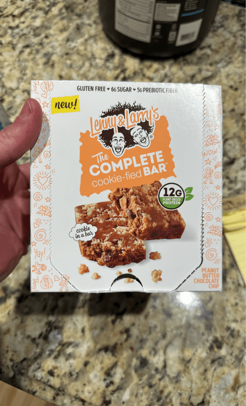 Lenny & Larry'S The Complete Cookie-Fied Bar Plant-Based Peanut Butter Chocolate Chip