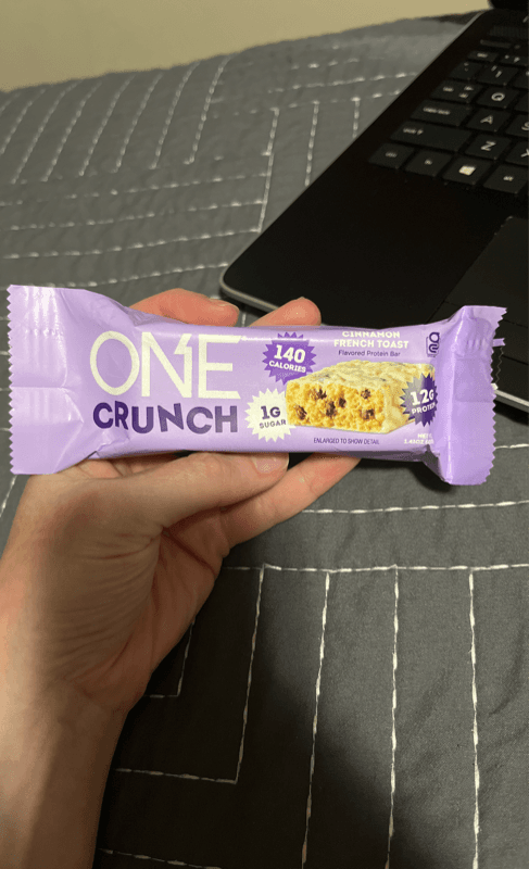 One Crunch Cinnamon French Toast Flavored Protein Bar