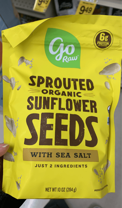 Go Raw Sprouted Organic Sunflower Seeds With Sea Salt