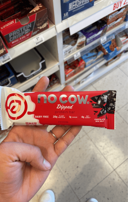 No Cow Dipped Chocolate Sea Salt Protein Bar