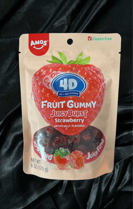 Amos 4D Fruit Gummy Juicy Burst Strawberry