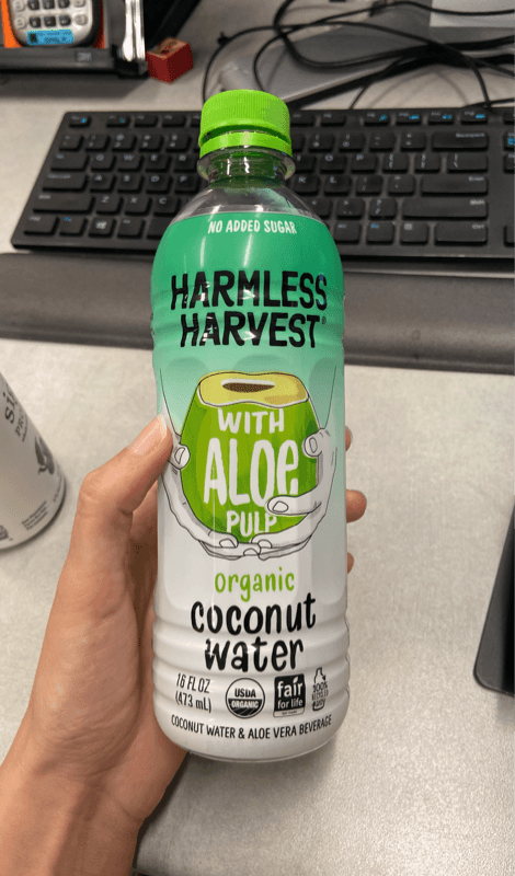 Harmless Harvest Organic Coconut Water With Aloe Pulp