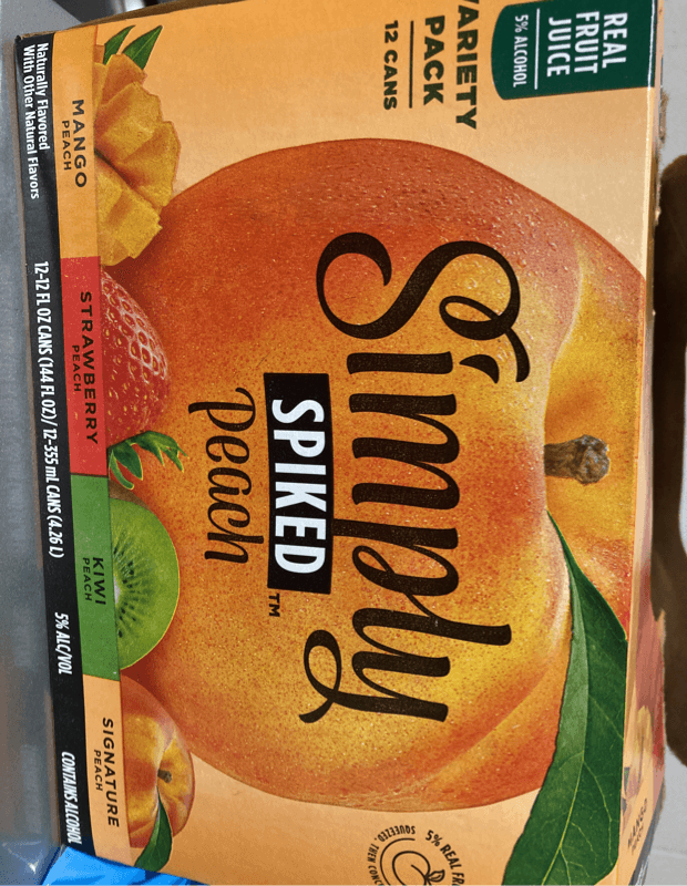 Simply Spiked Peach Variety Pack: Mango Peach, Strawberry Peach, Kiwi Peach, And Signature Peach