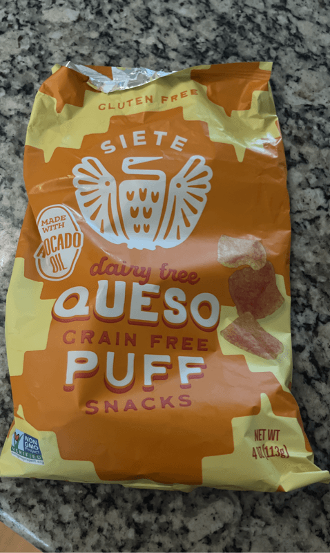 Siete Dairy Free Queso Grain Free Puff Snacks