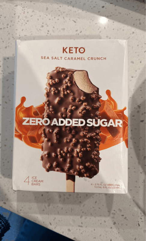 Keto Pint Sea Salt Caramel Crunch Ice Cream Bars