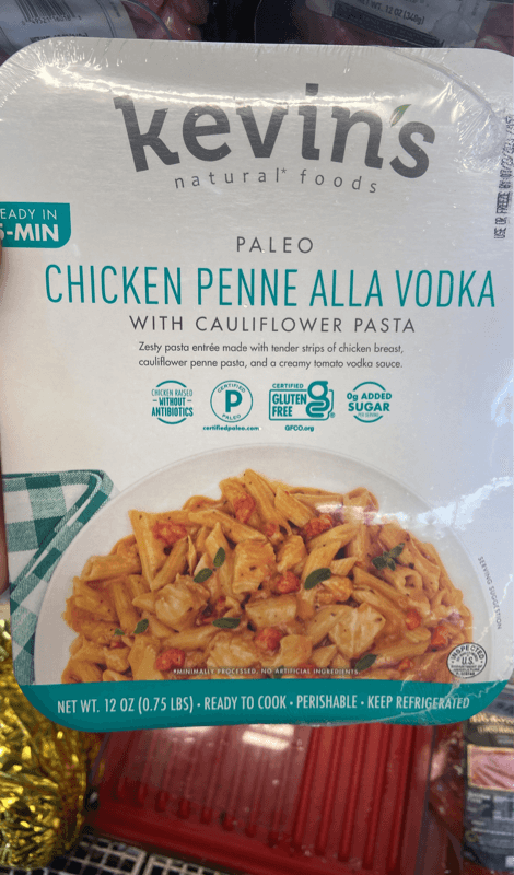 Kevin'S Natural Foods Paleo Chicken Penne Alla Vodka With Cauliflower Pasta