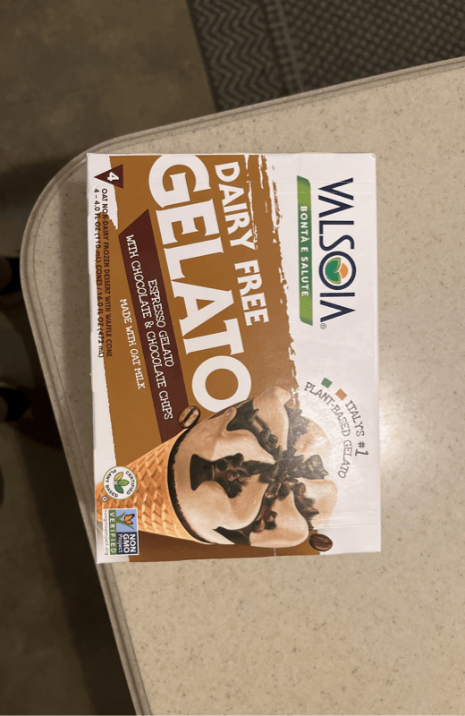 Valsoia Dairy Free Espresso Gelato With Chocolate & Chocolate Chips