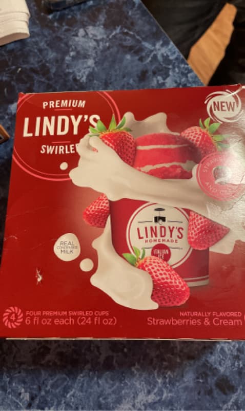 Lindy'S Swirled Strawberries & Cream