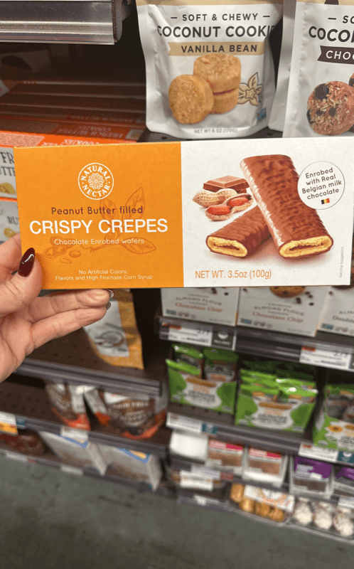 Natural Nectar Peanut Butter Filled Crispy Crepes Chocolate Enrobed Wafers