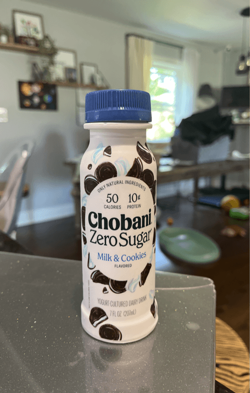 Chobani Zero Sugar Milk & Cookies Flavored Yogurt Cultured Dairy Drink