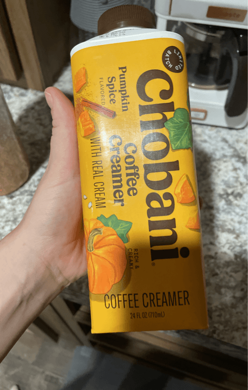 Chobani Pumpkin Spice Flavored Coffee Creamer