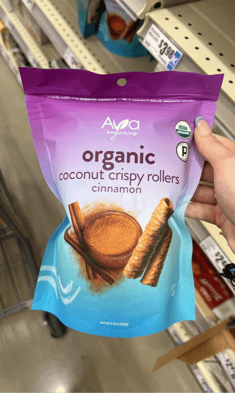 Ava Organics Cinnamon Coconut Crispy Rollers