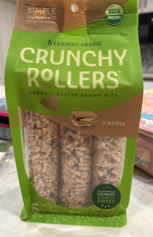 Friendly Grains Crunchy Rollers Organic Puffed Brown Rice S'Mores