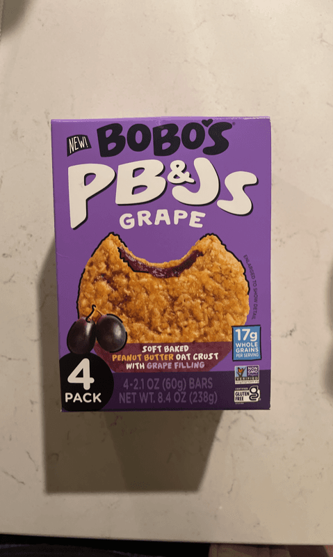 Bobo'S Pb&Js Grape Soft Baked Peanut Butter Oat Crust With Grape Filling