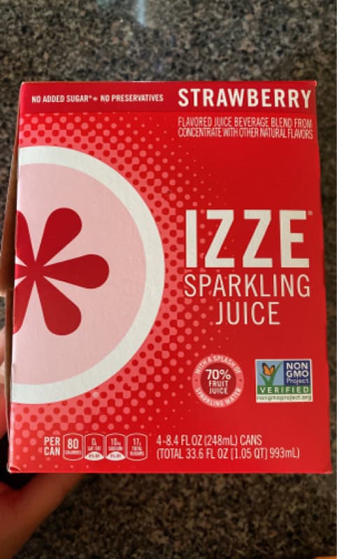 Izze Sparkling Juice Strawberry Flavor