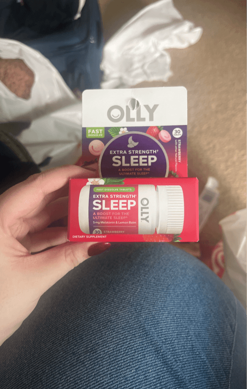 Olly Extra Strength Sleep Melatonin & Lemon Balm Strawberry Dietary Supplement