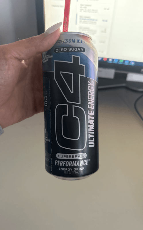 C4 Ultimate Energy Freedom Ice Zero Sugar Superbrain Performance Energy Drink