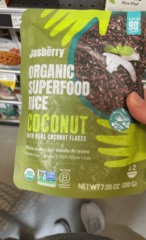 Jasberry Organic Superfood Rice, Coconut Flavor