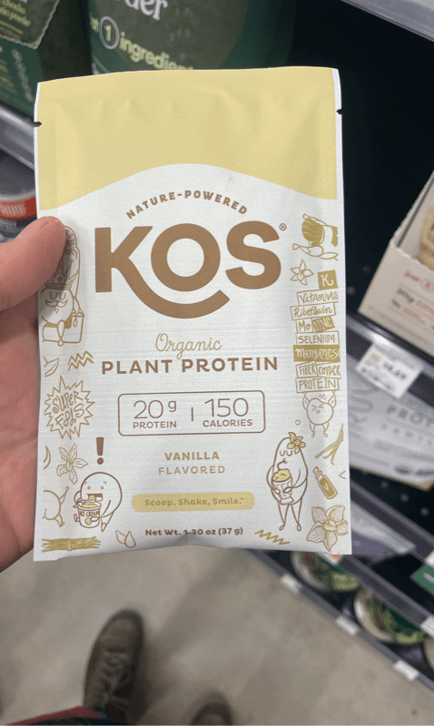 Kos Organic Plant Protein Vanilla Flavored